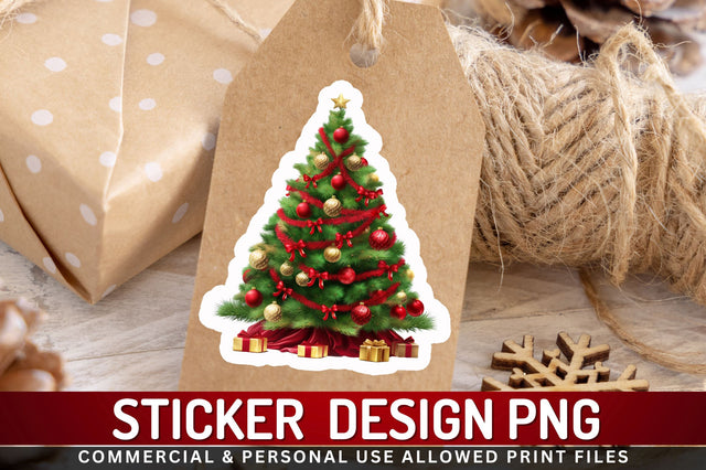 Christmas tree Sticker Bundle Sublimation Regulrcrative 