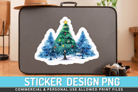 Christmas tree Stickers Design Sublimation Regulrcrative 