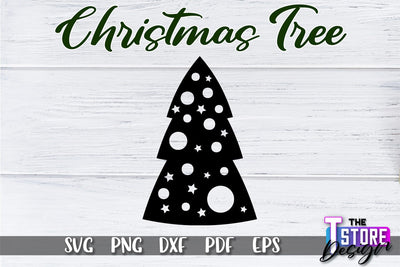 Christmas Tree SVG | Christmas Tree Silhouette | Christmas Tree Icons | SVG File SVG The T Store Design 