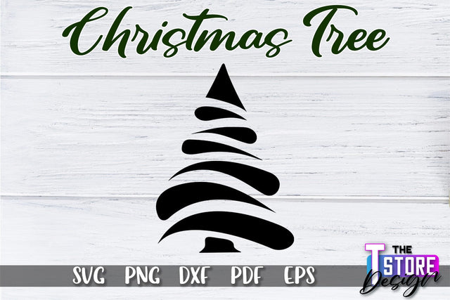 Christmas Tree SVG | Christmas Tree Silhouette | Christmas Tree Icons | SVG File SVG The T Store Design 