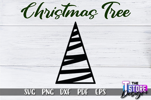 Christmas Tree SVG | Christmas Tree Silhouette | Christmas Tree Icons | SVG File SVG The T Store Design 