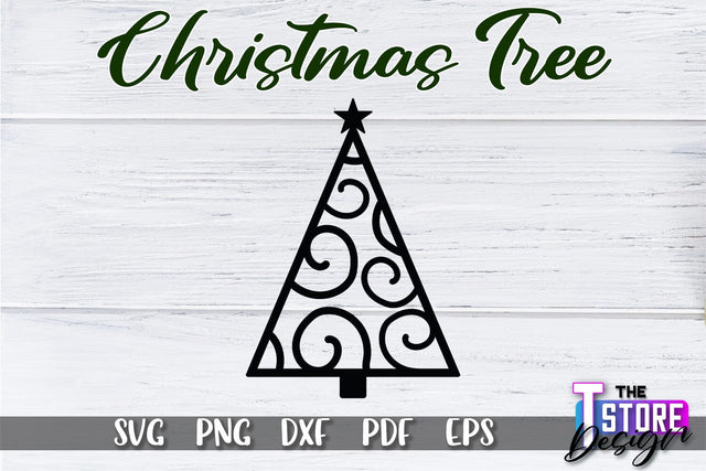 Christmas Tree SVG | Christmas Tree Silhouette | Christmas Tree Icons | SVG File SVG The T Store Design 