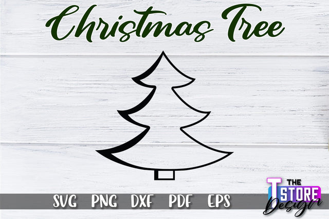 Christmas Tree SVG | Christmas Tree Silhouette | Christmas Tree Icons | SVG File SVG The T Store Design 