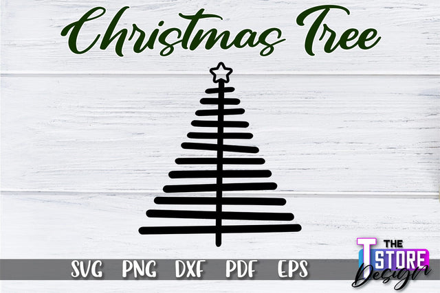Christmas Tree SVG | Christmas Tree Silhouette | Christmas Tree Icons | SVG File SVG The T Store Design 