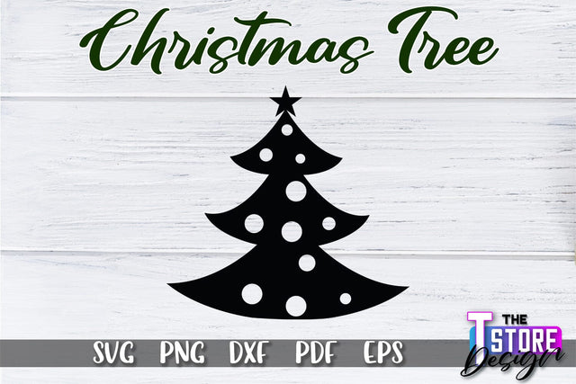 Christmas Tree SVG | Christmas Tree Silhouette | Christmas Tree Icons | SVG File SVG The T Store Design 
