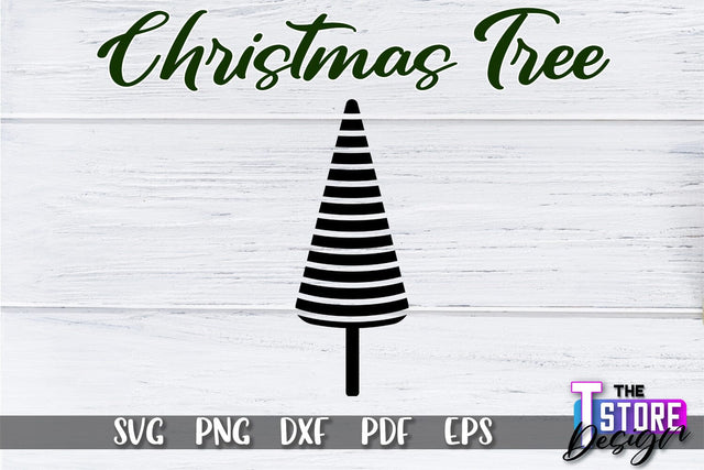 Christmas Tree SVG | Christmas Tree Silhouette | Christmas Tree Icons | SVG File SVG The T Store Design 