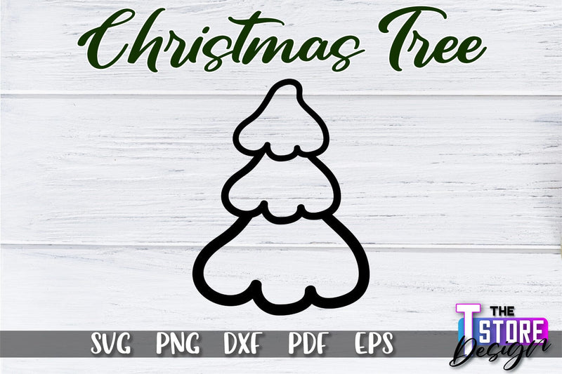 Christmas Tree SVG | Christmas Tree Silhouette | Christmas Tree Icons | SVG File SVG The T Store Design 