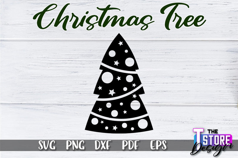 Christmas Tree SVG | Christmas Tree Silhouette | Christmas Tree Icons | SVG File SVG The T Store Design 