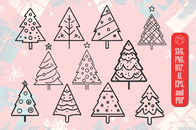 Christmas Tree SVG Clipart Bundle SVG MD JOYNAL ABDIN 