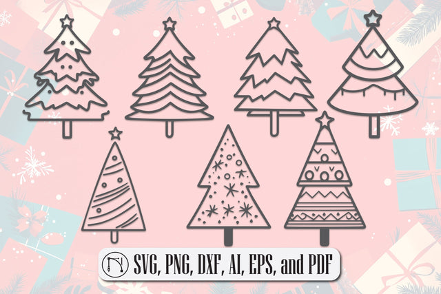 Christmas Tree SVG Clipart Bundle SVG MD JOYNAL ABDIN 
