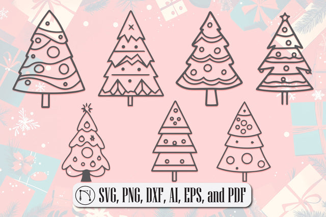 Christmas Tree SVG Clipart Bundle SVG MD JOYNAL ABDIN 