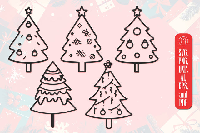 Christmas Tree SVG Clipart Bundle SVG MD JOYNAL ABDIN 