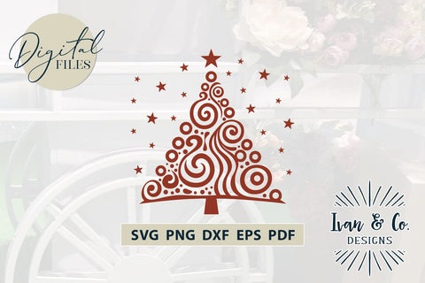 Christmas Tree Svg Files, Christmas Svg, Star Svg, Winter Svg, Cricut Svg, Silhouette Designs, Digital Cut Files, Vinyl Designs, DXF PNG (1603956127) SVG Ivan & Co. Designs 