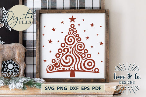 Christmas Tree Svg Files, Christmas Svg, Star Svg, Winter Svg, Cricut Svg, Silhouette Designs, Digital Cut Files, Vinyl Designs, DXF PNG (1603956127) SVG Ivan & Co. Designs 