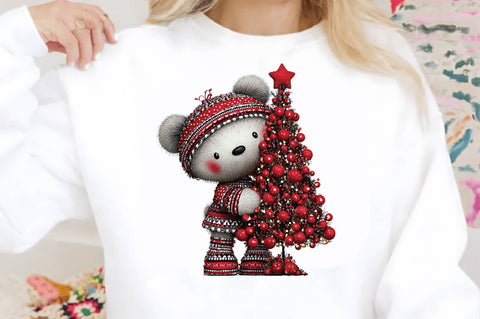 Christmas Tree Teddy Bear Sublimation SVGArt 