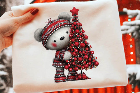 Christmas Tree Teddy Bear Sublimation SVGArt 