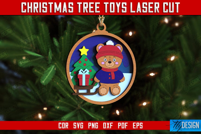 Christmas Tree Toy | Holiday Decorations | New Year | Animal Shape | CNC File SVG Fly Design 