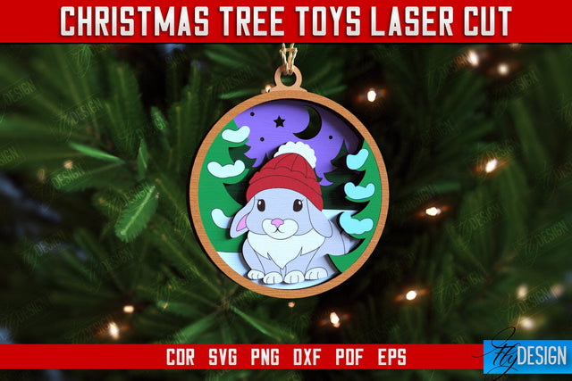 Christmas Tree Toy | Holiday Decorations | New Year | Animal Shape | CNC File SVG Fly Design 