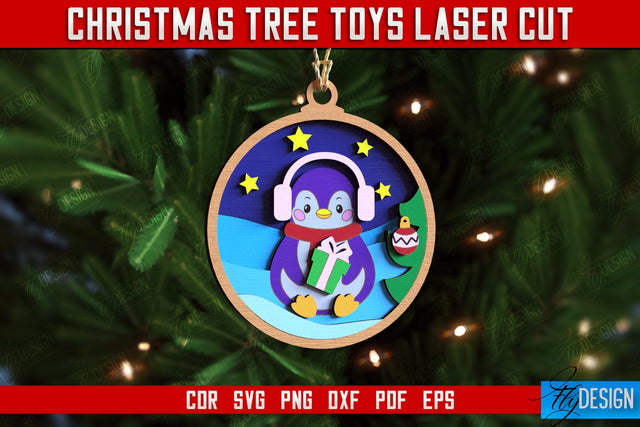 Christmas Tree Toy | Holiday Decorations | New Year | Animal Shape | CNC File SVG Fly Design 