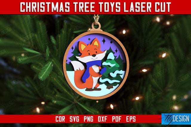 Christmas Tree Toy | Holiday Decorations | New Year | Animal Shape | CNC File SVG Fly Design 