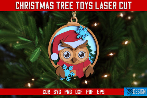 Christmas Tree Toys Bundle | Holiday Decorations | New Year | Animal Shape | CNC Files SVG Fly Design 