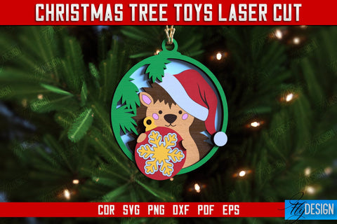 Christmas Tree Toys Bundle | Holiday Decorations | New Year | Animal Shape | CNC Files SVG Fly Design 