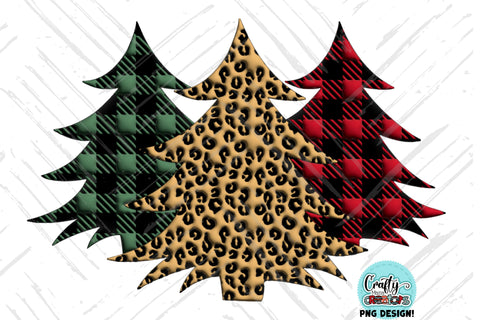 Christmas Tree Trio Png, Buffalo Plaid Christmas Sublimation SVG Crafty Mama Studios 