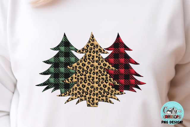 Christmas Tree Trio Png, Buffalo Plaid Christmas Sublimation SVG Crafty Mama Studios 