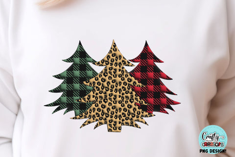 Christmas Tree Trio Png, Buffalo Plaid Christmas Sublimation SVG Crafty Mama Studios 