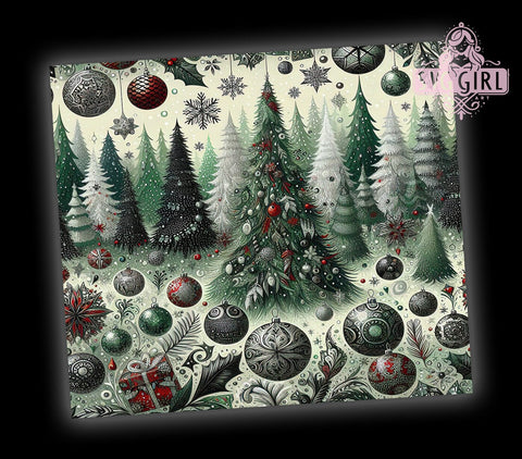 Christmas Tree Tumbler, Festive Holiday Trees, 20oz Tumbler Wrap, Sublimation Design, Holiday Drinkware, Christmas Decor, Seasonal Gift Sublimation SvggirlplusArt 