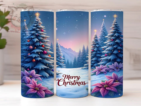 Christmas Tree Tumbler, Holiday Drinkware, Festive Sublimation, Merry Christmas Gift, Seasonal Decor, Xmas Tumbler, Winter Wonderland Mug Sublimation Lara' s Designs 