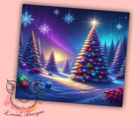 Christmas Tree Tumbler, Holiday Drinkware, Festive Sublimation, Merry Christmas Gift, Seasonal Decor, Xmas Tumbler, Winter Wonderland Mug Sublimation Lara' s Designs 