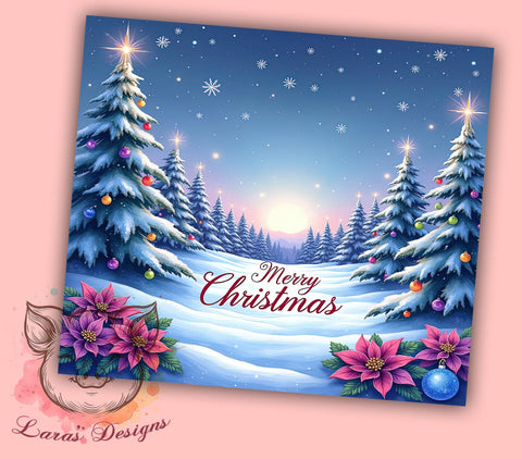 Christmas Tree Tumbler, Holiday Drinkware, Festive Sublimation, Merry Christmas Gift, Seasonal Decor, Xmas Tumbler, Winter Wonderland Mug Sublimation Lara' s Designs 