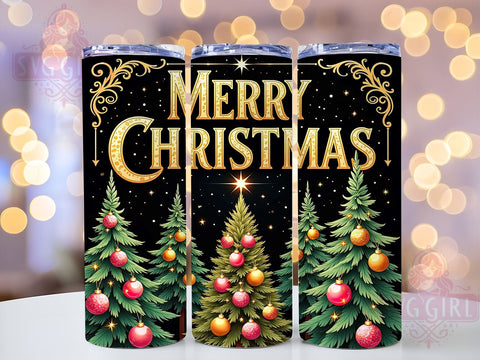Christmas Tree Tumbler, Merry Christmas Design, 20oz Sublimation, Holiday Drinkware, Festive Tumbler Wrap, Christmas Gift Idea, Cute Tree Tumbler Sublimation SvggirlplusArt 