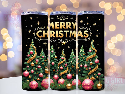 Christmas Tree Tumbler, Merry Christmas Design, 20oz Sublimation, Holiday Drinkware, Festive Tumbler Wrap, Christmas Gift Idea, Cute Tree Tumbler Sublimation SvggirlplusArt 