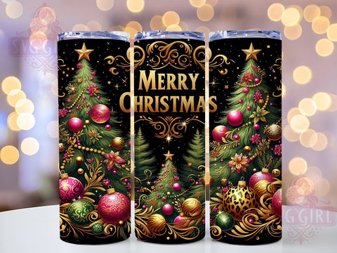 Christmas Tree Tumbler, Merry Christmas Design, 20oz Sublimation, Holiday Drinkware, Festive Tumbler Wrap, Christmas Gift Idea, Cute Tree Tumbler Sublimation SvggirlplusArt 