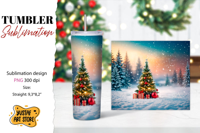 Christmas tree tumbler sublimation. Sublimation Yustaf Art Store 