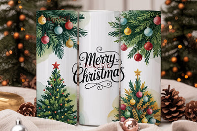 Christmas Tree Tumbler Wrap PNG Sublimation DesignSVG 