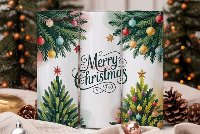 Christmas Tree Tumbler Wrap PNG Sublimation DesignSVG 