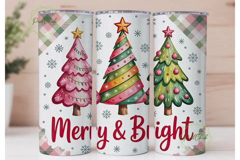 Christmas Tree Tumbler Wrap PNG Sublimation PixelChick 