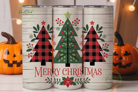 Christmas Tree Tumbler Wrap PNG Sublimation PixelChick 