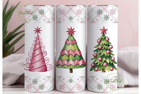 Christmas Tree Tumbler Wrap PNG Sublimation PixelChick 