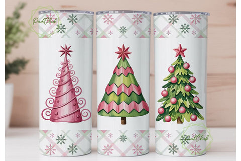 Christmas Tree Tumbler Wrap PNG Sublimation PixelChick 