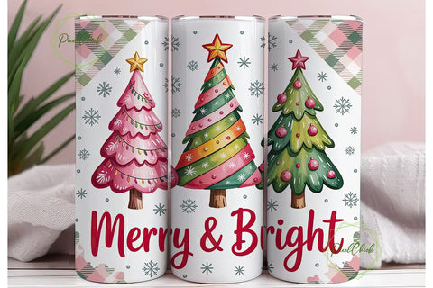 Christmas Tree Tumbler Wrap PNG Sublimation PixelChick 