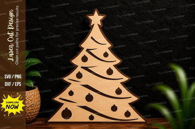 Christmas Tree Wall Art Laser Cut SVG Design SVG Regulrcrative 