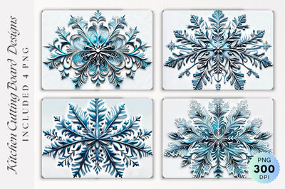 Christmas Tree Winter Forest Cutting Board Sublimation Regulrcrative 