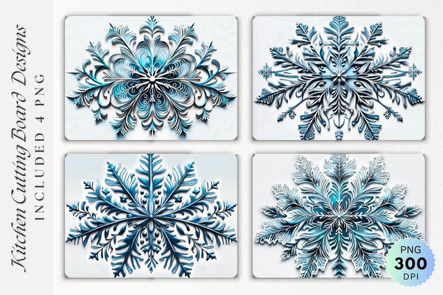 Christmas Tree Winter Forest Cutting Board Sublimation Regulrcrative 