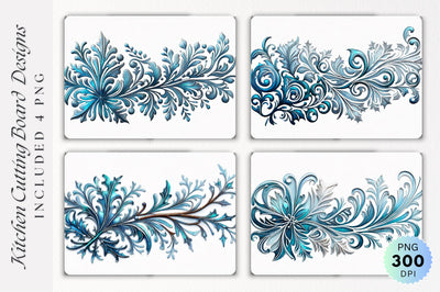 Christmas Tree Winter Forest Cutting Board Sublimation Regulrcrative 