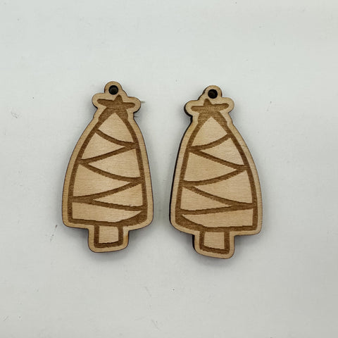 Christmas Tree Wood Earring Bundle Laser SVG File SVG Crafting With Brenna 
