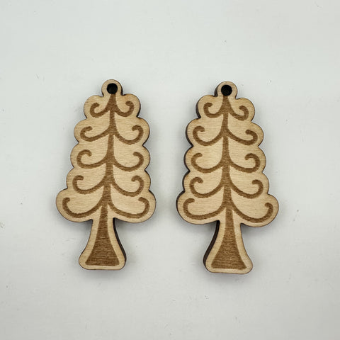 Christmas Tree Wood Earring Bundle Laser SVG File SVG Crafting With Brenna 